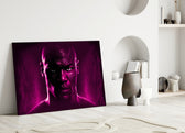 Iconic Michael Jordan close-up showing magenta glow and hot pink currents