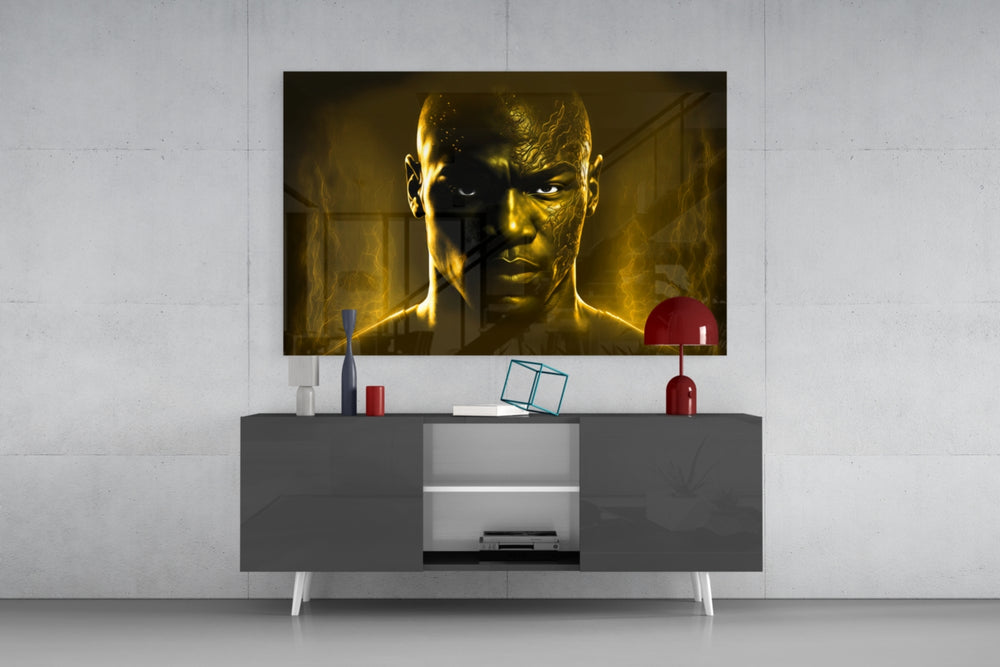 Iconic Michael Jordan panel catching lamp light to reveal its trophy gravitas