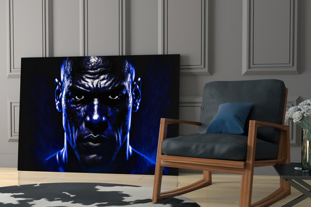 Iconic Michael Jordan glass print enhancing a sports bar nook with cinematic mood