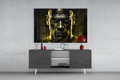 Iconic Michael Jordan panel catching lamp light to reveal its trophy gravitas
