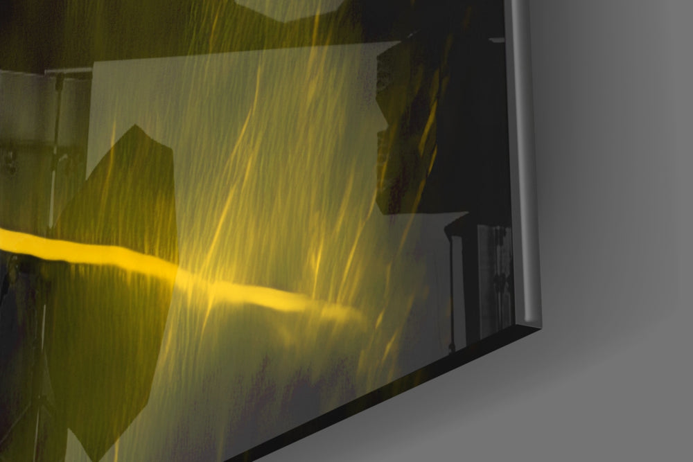 Iconic Michael Jordan artwork anchoring a wall with warm dramatic palette
