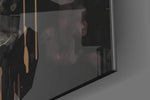 Al Pacino artwork anchoring a wall with dark refined palette