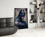 Batman panel adding editorial drama to a games room