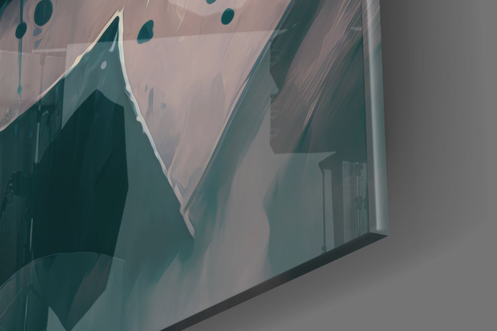 Batman artwork anchoring a wall with dark refined palette