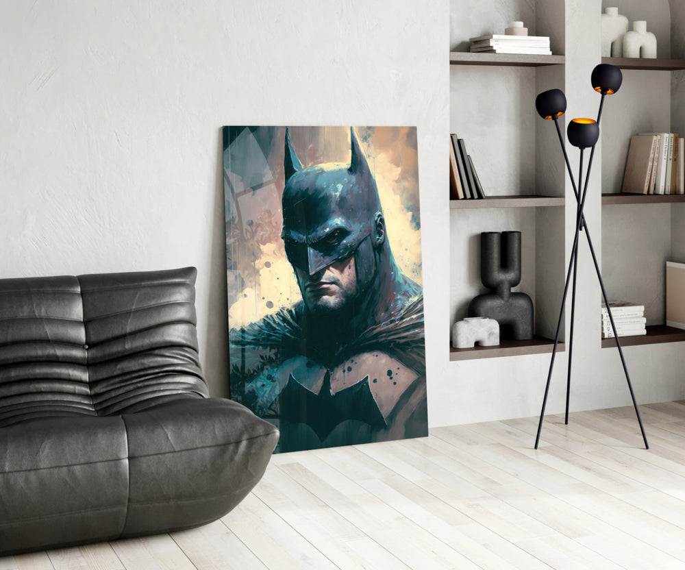 Batman panel adding editorial drama to a games room