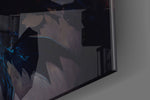 Batman artwork anchoring a wall with warm dramatic palette