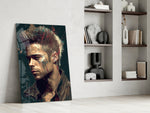 Tyler Durden glass print enhancing a hallway with cinematic mood