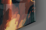 Tyler Durden artwork anchoring a wall with warm dramatic palette