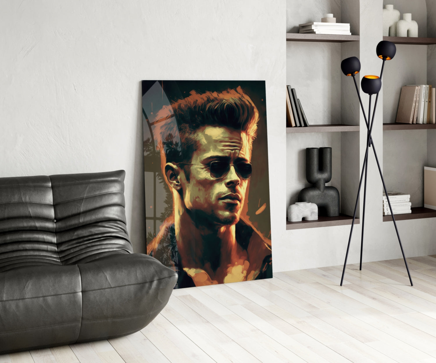 Fight Club - Tyler Durden Glass Wall Art  || Designer Collection.
