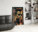 Tyler Durden panel adding editorial drama to a games corner