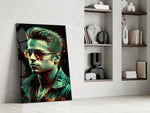 Fight Club Tyler Durden glass print enhancing a hallway with cinematic mood