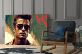 Fight Club Tyler Durden glass print enhancing a hallway with cinematic mood