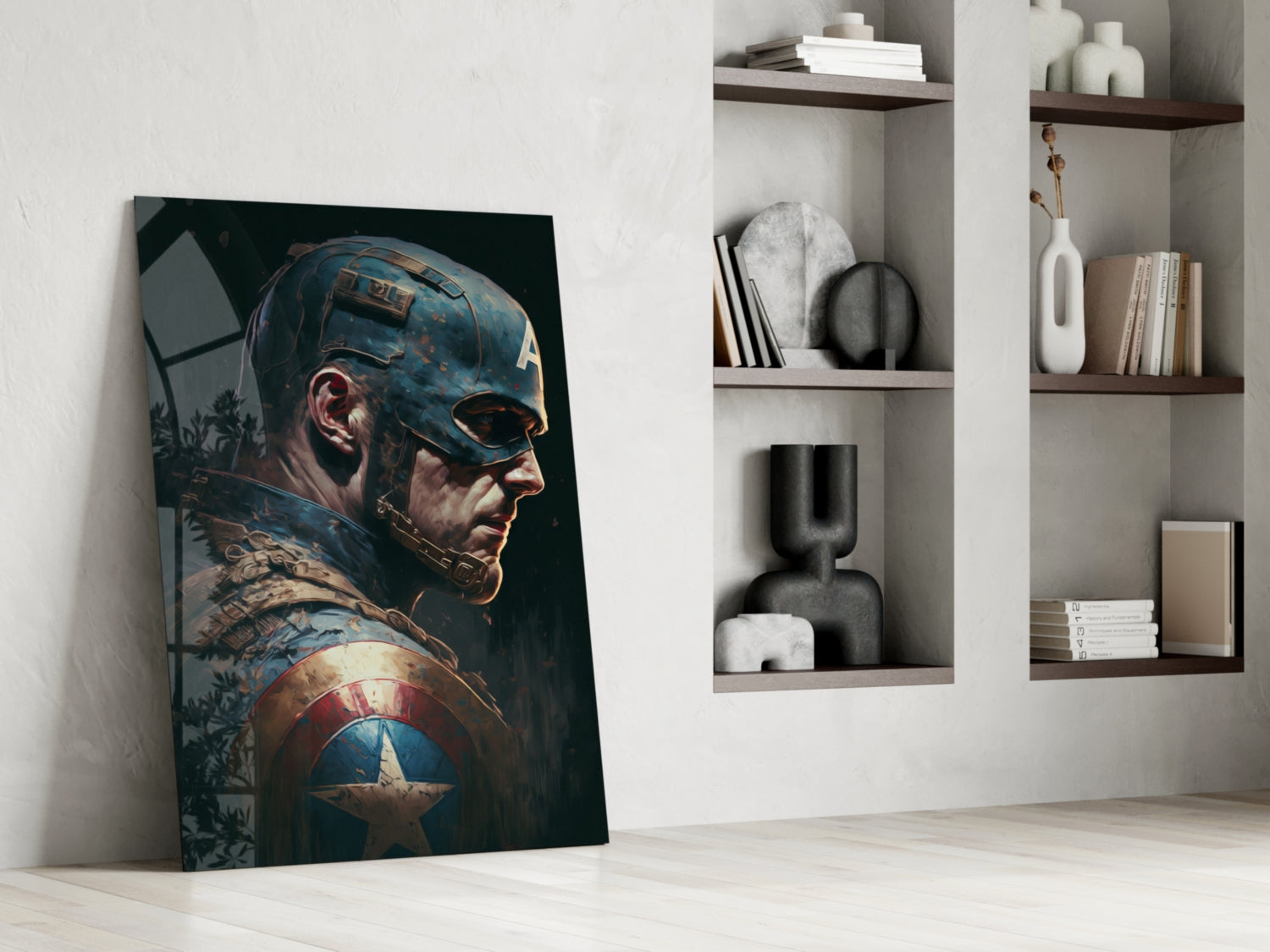 Captain America Glass Wall Art  || Designer Collection.