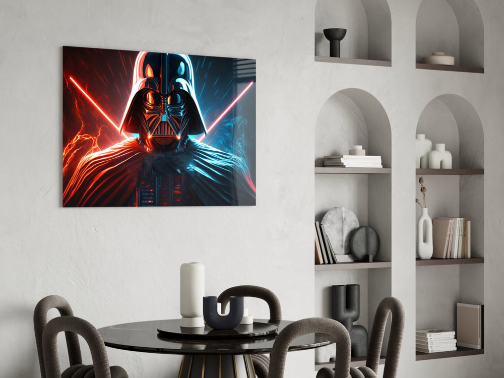 Darth Vader panel adding editorial drama to a study