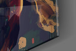 Fight Club Norton artwork anchoring a wall with dark dramatic palette