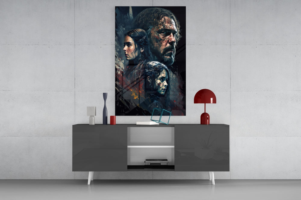 Game of Thrones panel catching lamp light to reveal its epic gravity