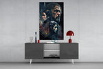 Game of Thrones panel catching lamp light to reveal its epic gravity