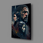 Saga-portrait panel bringing epic gravity to a contemporary home theater