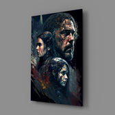 Saga-portrait panel bringing epic gravity to a contemporary home theater