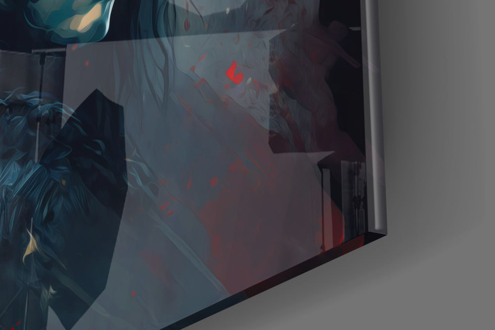 Game of Thrones artwork anchoring a wall with dark dramatic palette