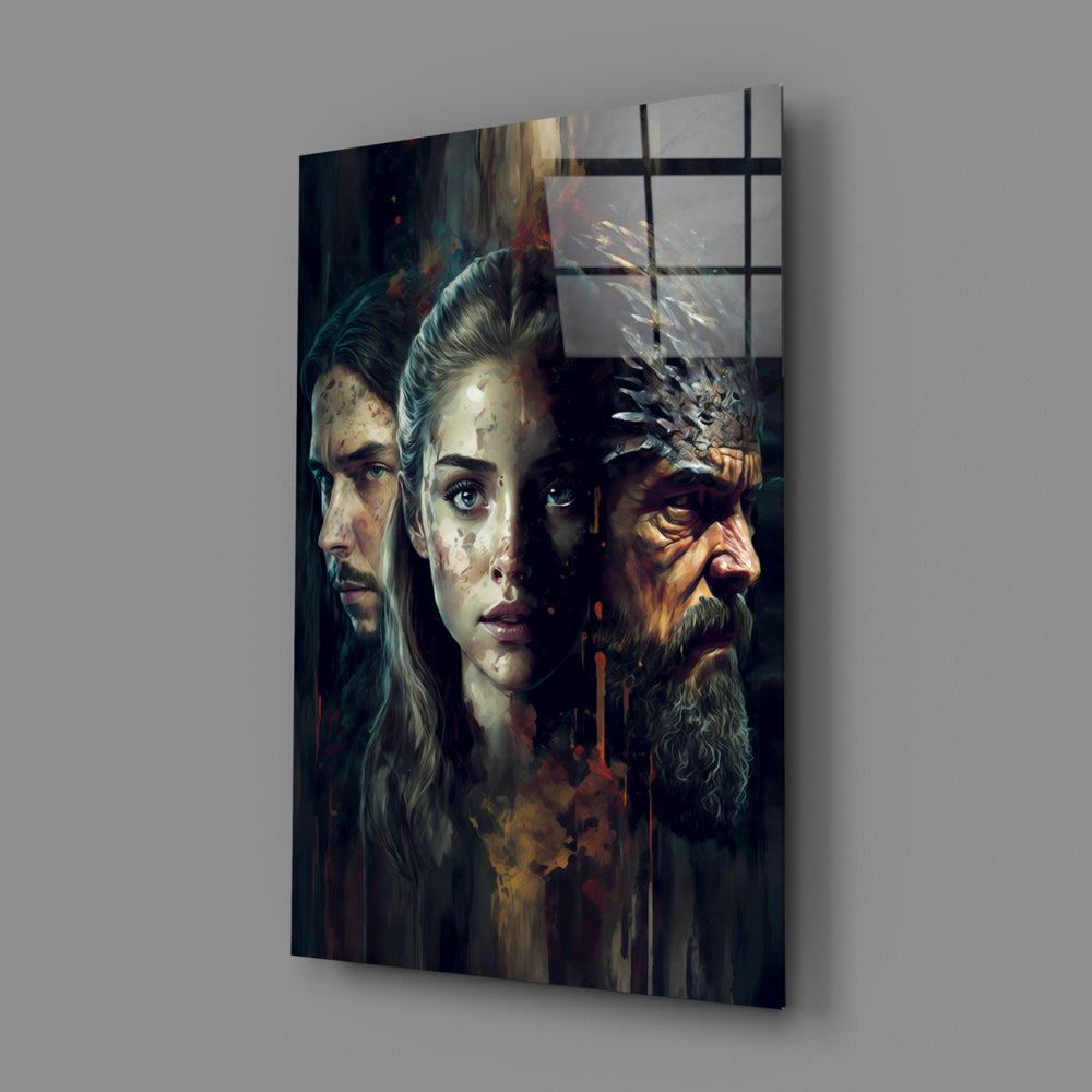 Saga-portrait panel bringing epic gravity to a contemporary home theater