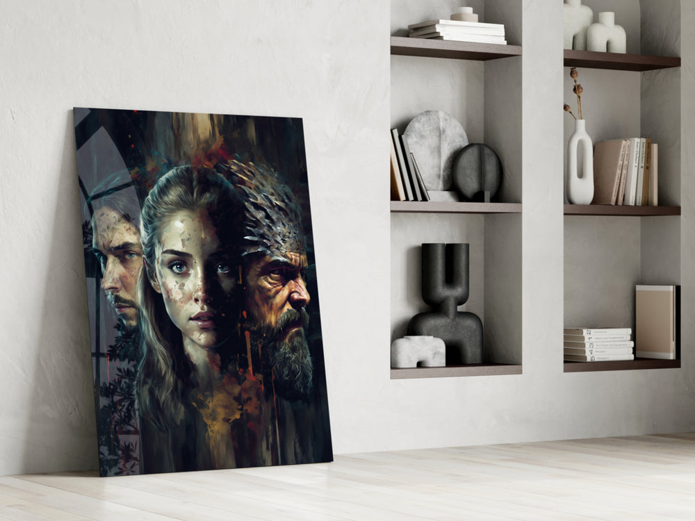Game of Thrones glass print enhancing a hallway with cinematic mood