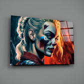 Dual-portrait panel bringing dual kinetic charge to a contemporary man cave