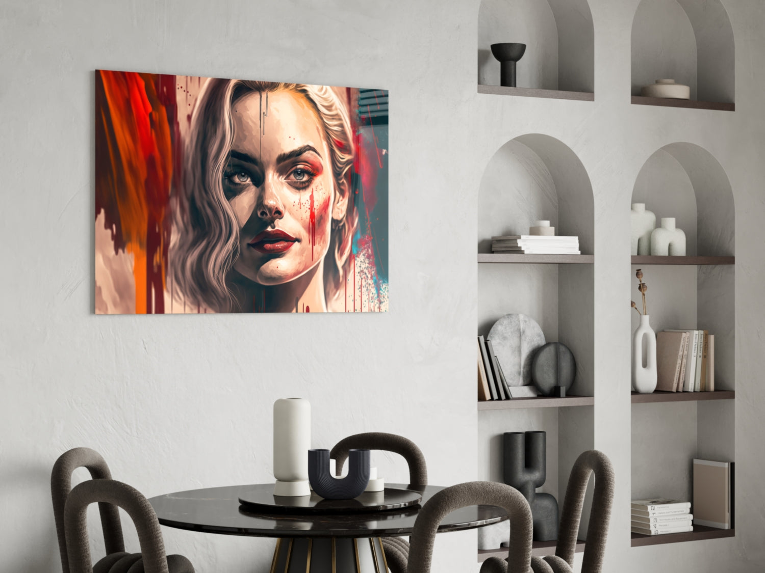 Harley Quinn Glass Wall Art  || Designer Collection.