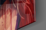 Harley Quinn artwork anchoring a wall with bold vibrant palette