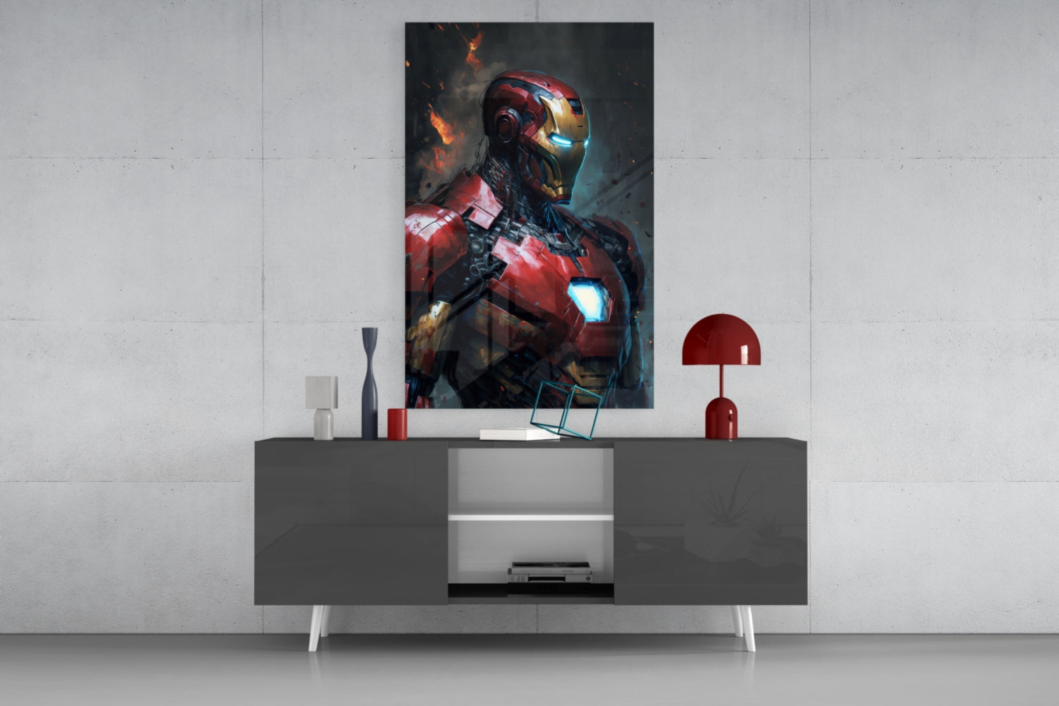 Iron Man Glass Wall Art  || Designer Collection.