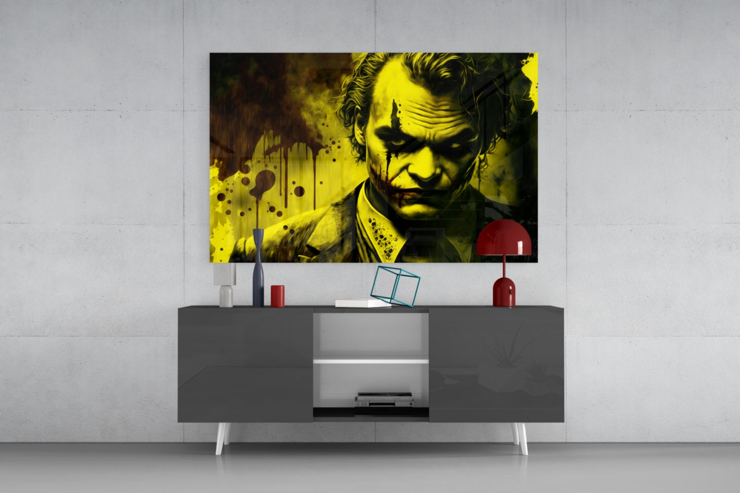 Joker Glass Wall Art  || Designer Collection.