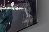 Joker artwork anchoring a wall with dark dramatic palette