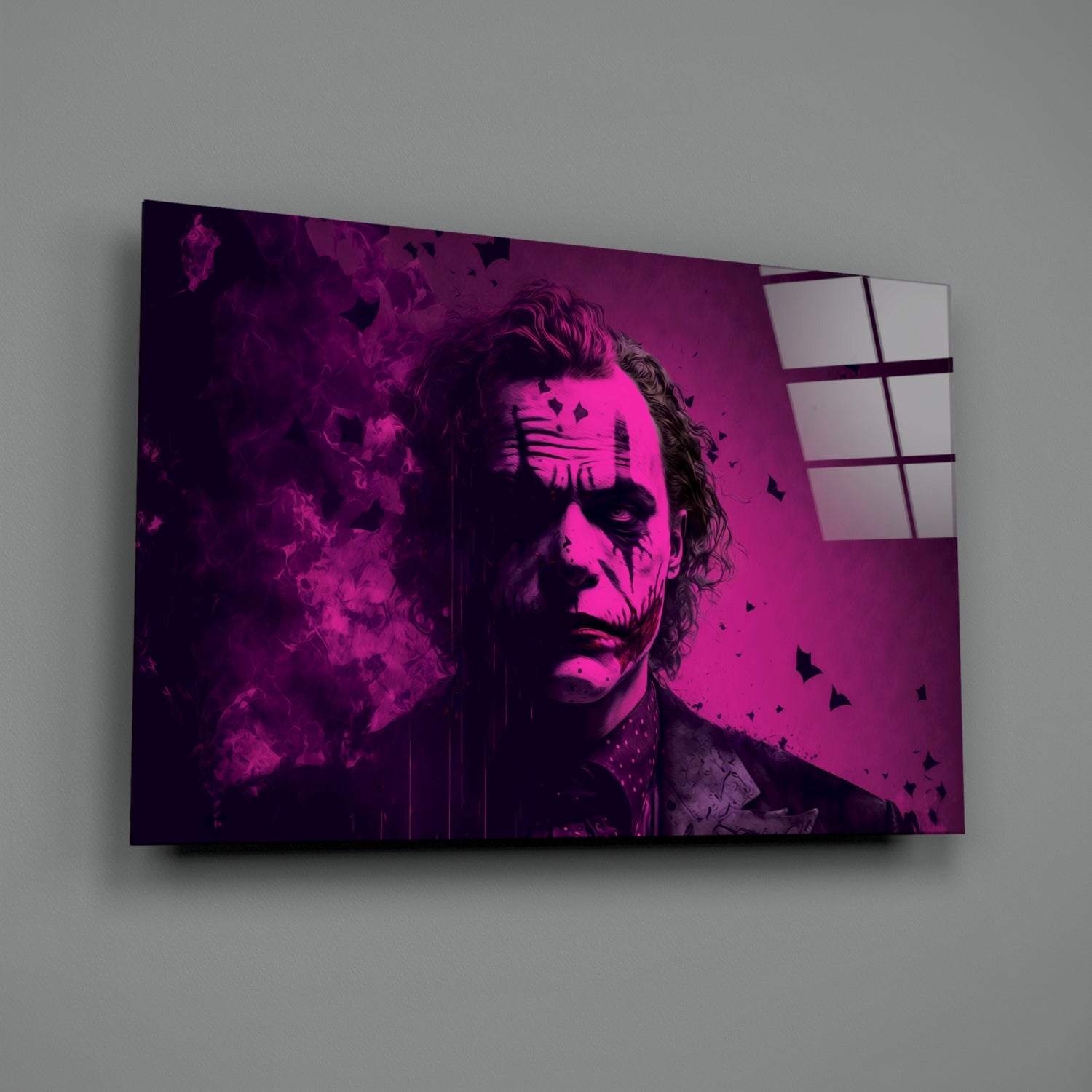 Joker Glass Wall Art  || Designer Collection.