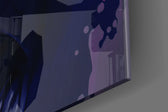 Joker artwork anchoring a wall with dark dramatic palette
