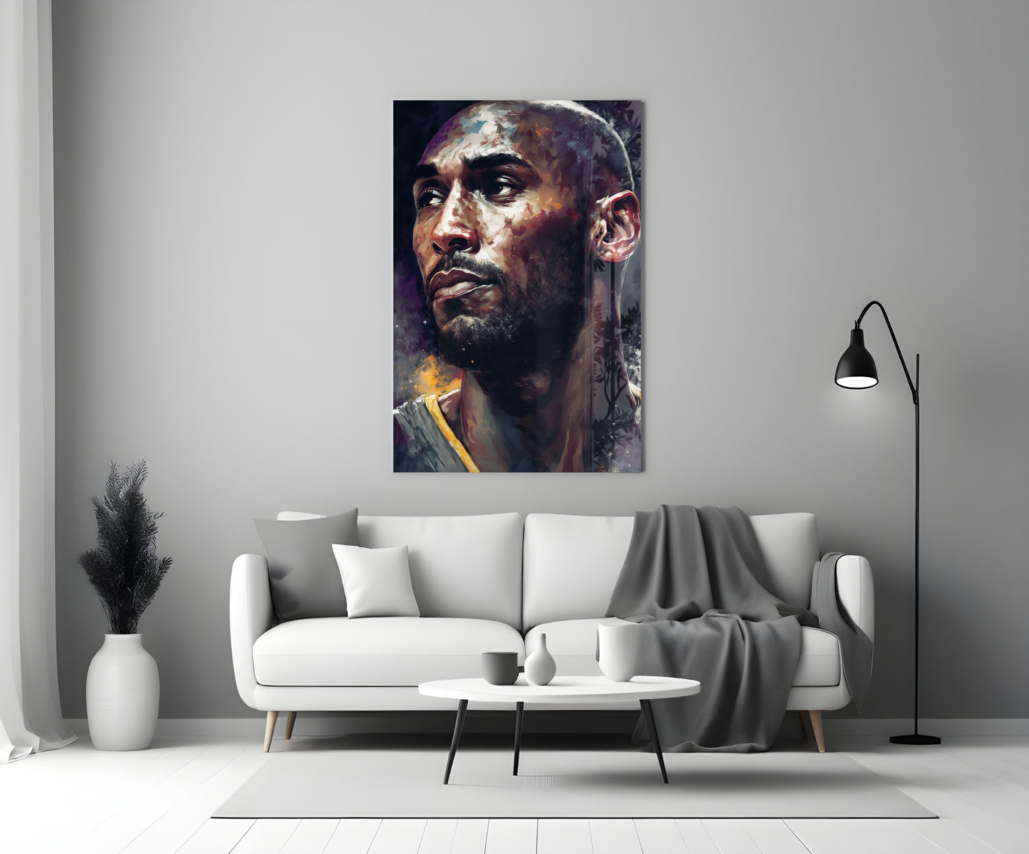 Kobe Bryant Glass Wall Art  || Designer Collection.