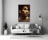 Kobe Bryant close-up showing steady gaze in bronze highlight