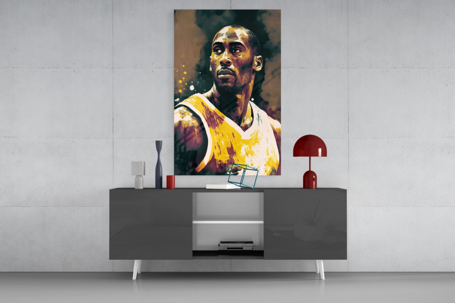 Kobe Bryant Glass Wall Art  || Designer Collection.