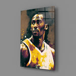 Heroic-portrait panel bringing team-pride gravity to a contemporary home gym