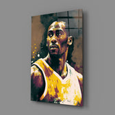 Heroic-portrait panel bringing team-pride gravity to a contemporary home gym