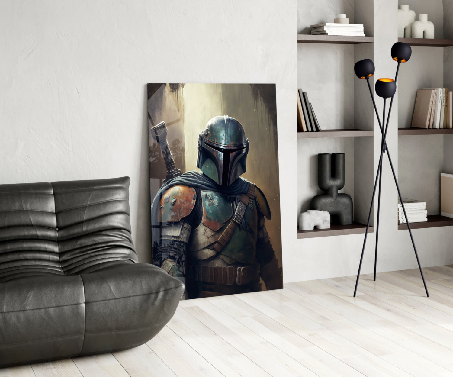 Boba Fett Glass Wall Art  || Designer Collection.