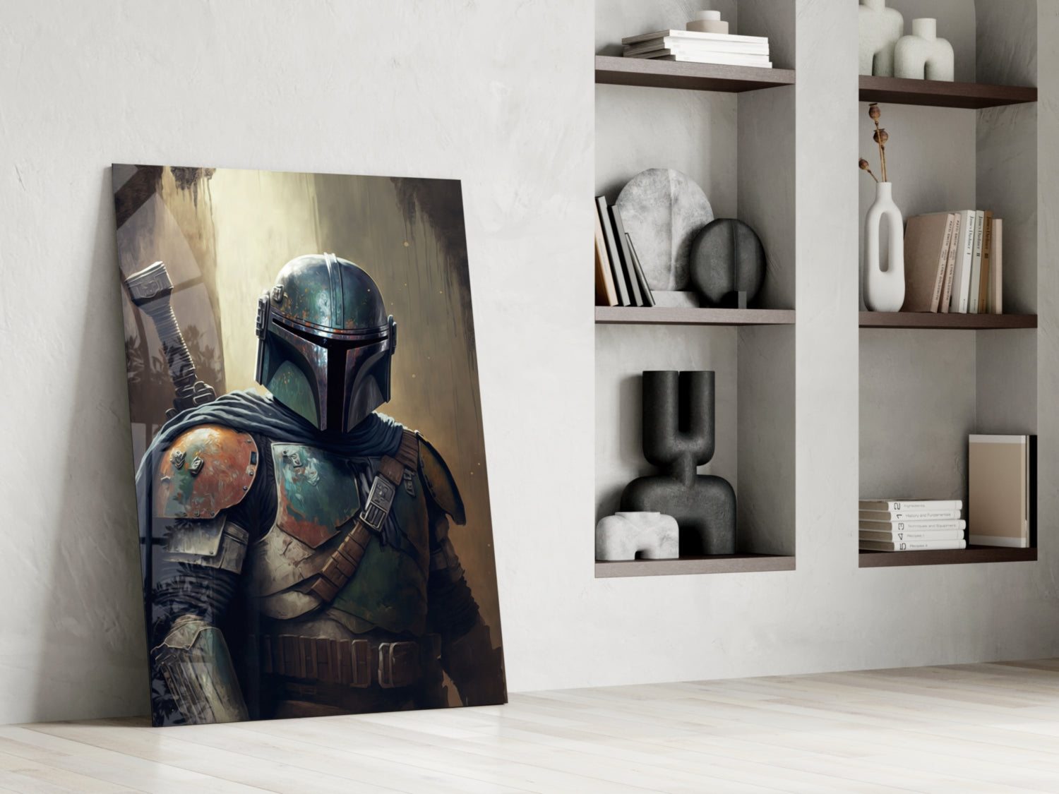 Boba Fett Glass Wall Art  || Designer Collection.