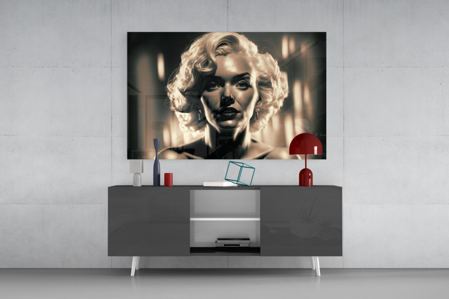 Marilyn Monroe Glass Wall Art  || Designer Collection.