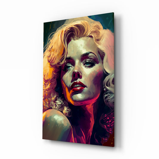 Pop Art Glamour Starlet Glass Wall Art  || Designer Collection