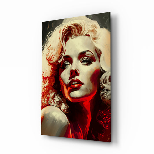 Pop Art Glamour Starlet Glass Wall Art  || Designer Collection