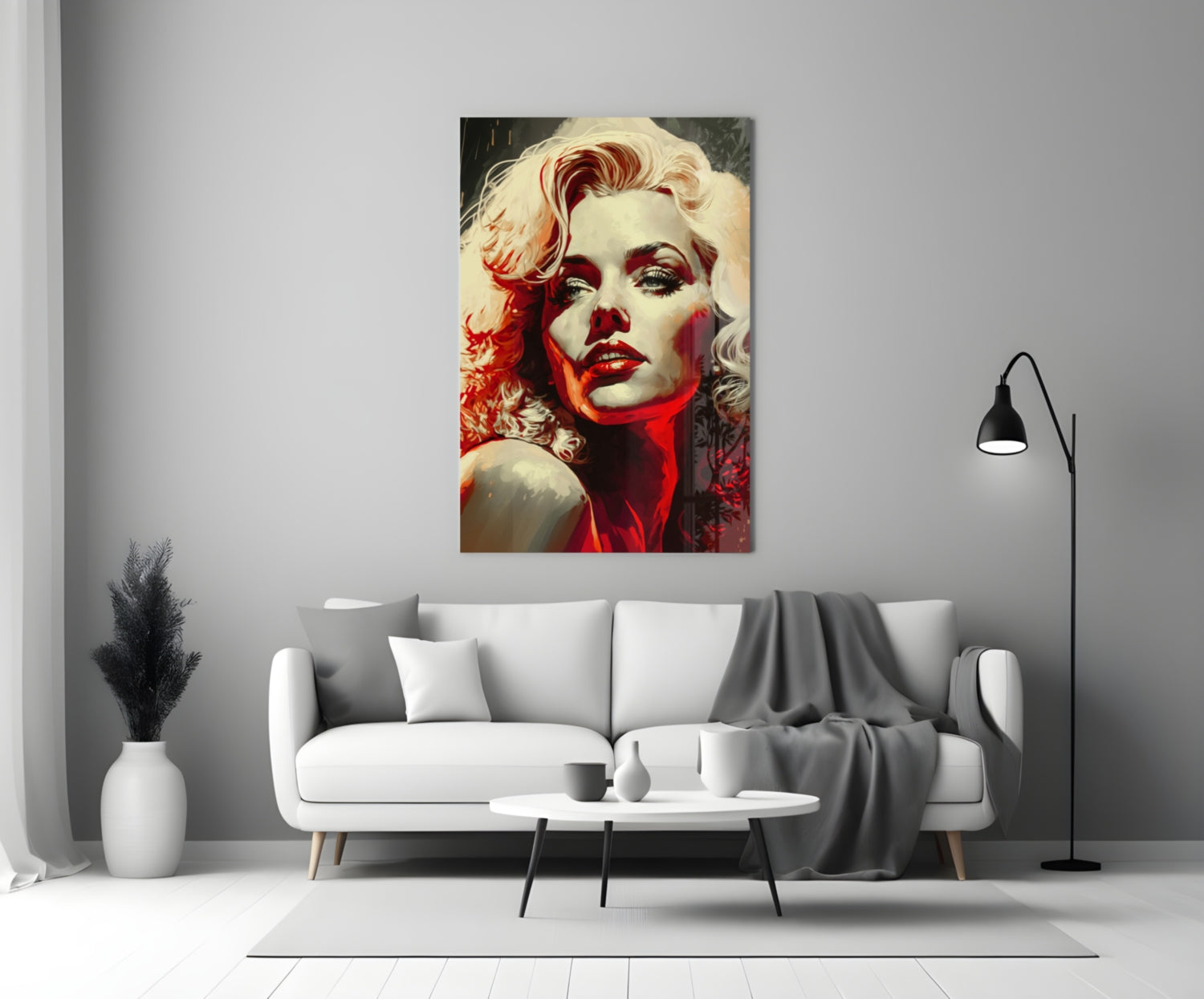 Marilyn Monroe Glass Wall Art  || Designer Collection.