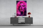 Marilyn panel catching lamp light to reveal its magenta-violet depth