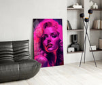 Marilyn panel adding disco pulse to a salon mirror wall