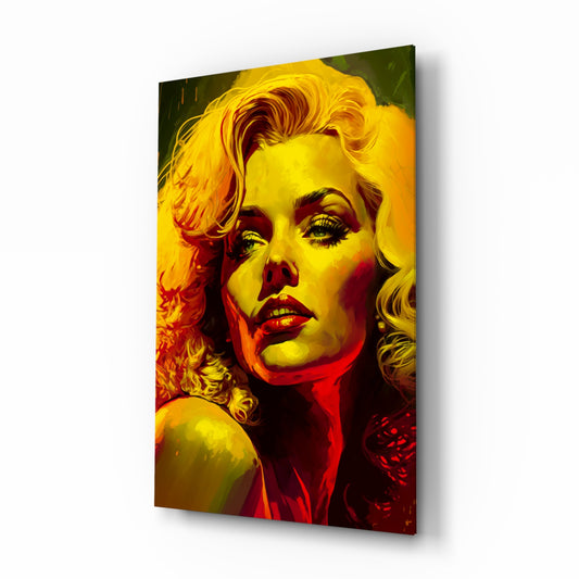 Pop Art Glamour Starlet Glass Wall Art  || Designer Collection