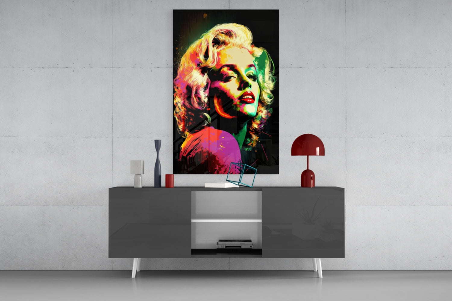 Marilyn Monroe Glass Wall Art  || Designer Collection.