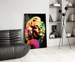 Marilyn panel adding graphic edge to a salon mirror wall